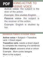 Active To Passive Voice - Answer Key