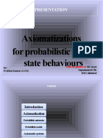 Axiomatizations For Probabilistic Finite-State Behaviours: Presentation