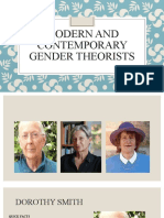 Contemporary Gender Theorists