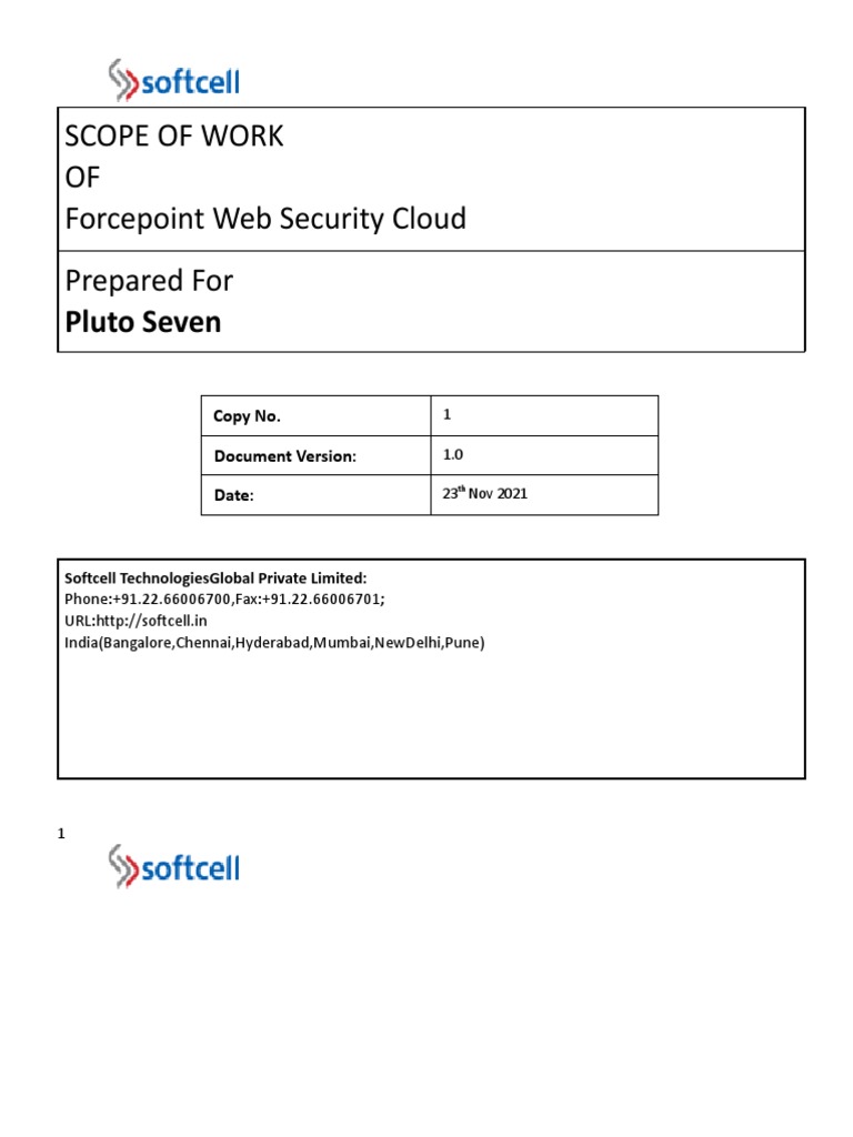 SOW For Forcepoint Web Security Cloud - Pluto7 | PDF | World Wide Web ...