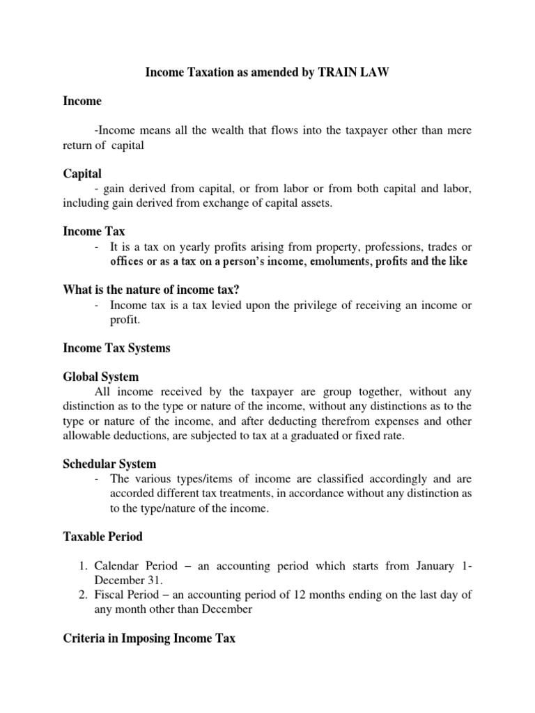 Overview of Income Taxation in the Philippines | PDF | Gross Income | Taxes