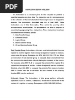 Microprocessor Instruction Set of Intel 8085