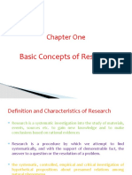 Chapter One: Basic Concepts of Research