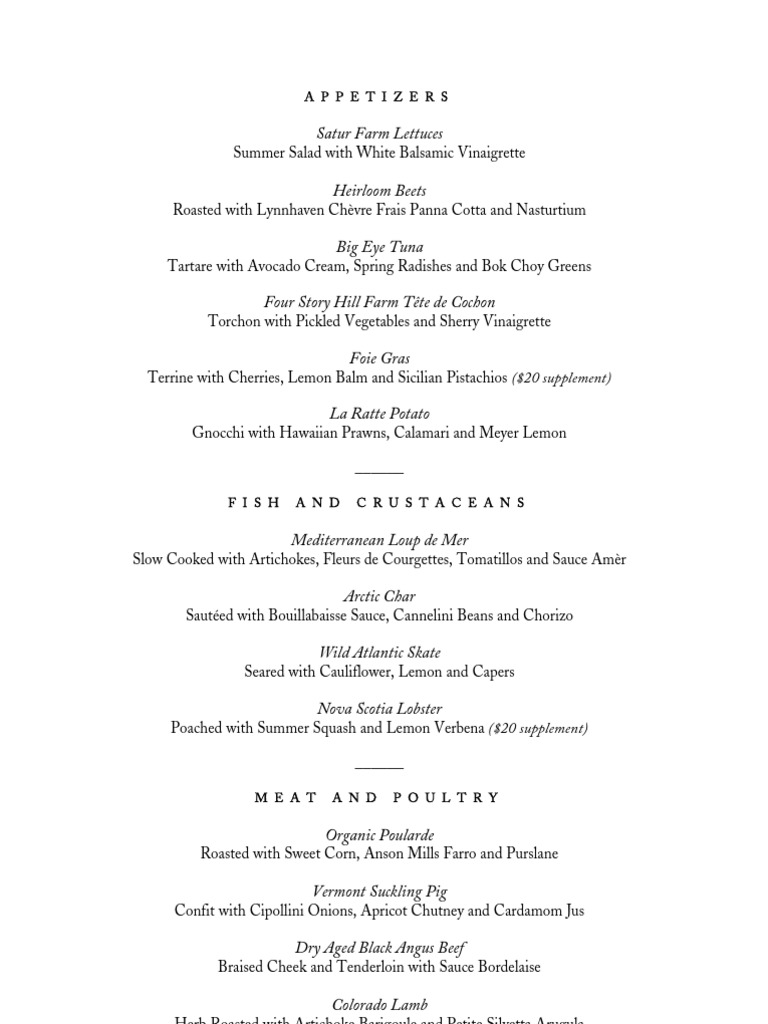 Eleven Course Tasting Menu Overview | PDF | Salad | Western Cuisine