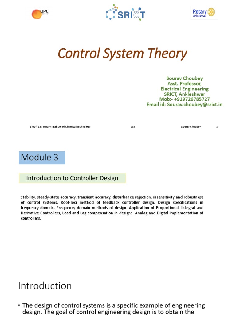 Controller Design in Control Systems | PDF | Control Theory ...
