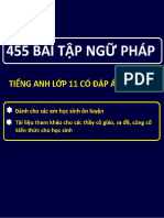 455 Bài tập trắc nghiệm ngữ pháp Tiếng Anh lớp 11 có đáp án chi tiết