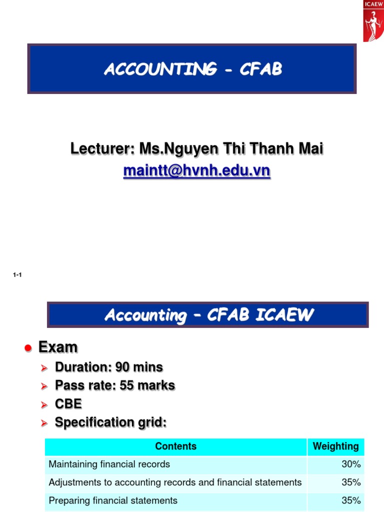 CFAB Accounting Course Overview | PDF | International Financial ...