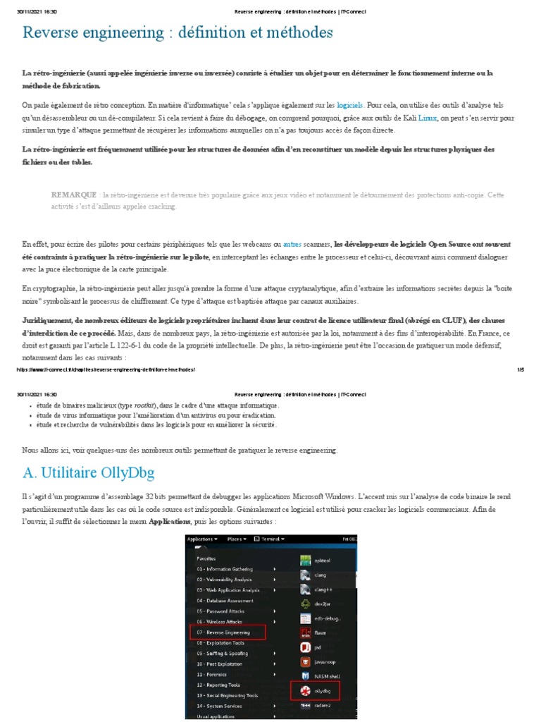 Reverse Engineering - Définition Et Méthodes - IT-Connect | PDF ...