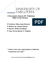 Economic Issues of Pakistan (Notes)