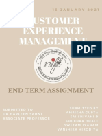 Customer Experience Management: End Term Assignment