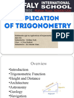 Mathematics PPT On Applications of Trigonometry in Daily Life Submitted By: Nirbhay Bedi - Class: +2 Non Medical - Submitted To: Ms Jatinder Mam