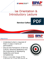 Course Orientation & Introductory Lecture: Service Culture
