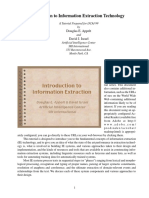 Introduction To Information Extraction Technology: Douglas E. Appelt David J. Israel