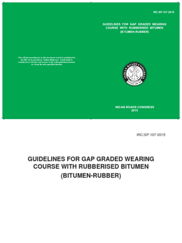 Guidelines for Rubberised Bitumen Course | PDF | Asphalt | Tire