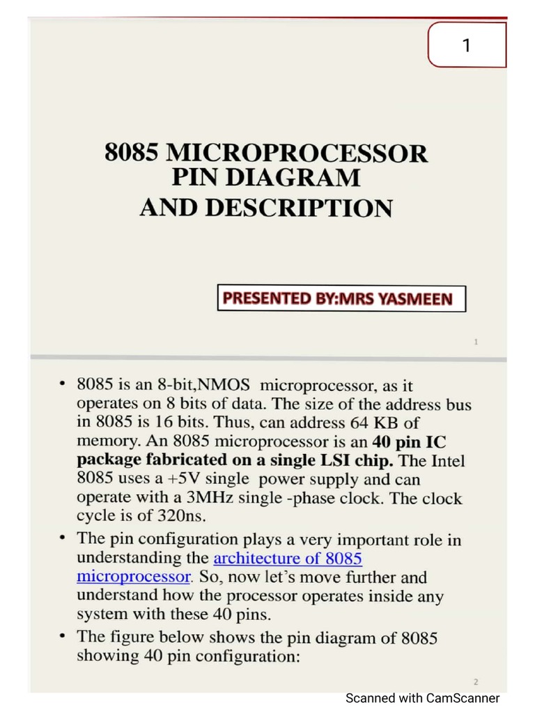 8085 Microprocessor Notes PDF