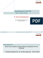 Distributed Algorithms (CAS 769) : Dr. Borzoo Bonakdarpour