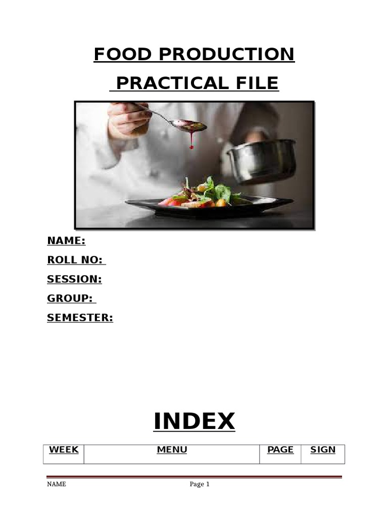 Food Production Practical File | PDF | Stir Frying | Sauce