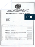 Permohonan Pemecahan Atau Pemisahan Sertipikat