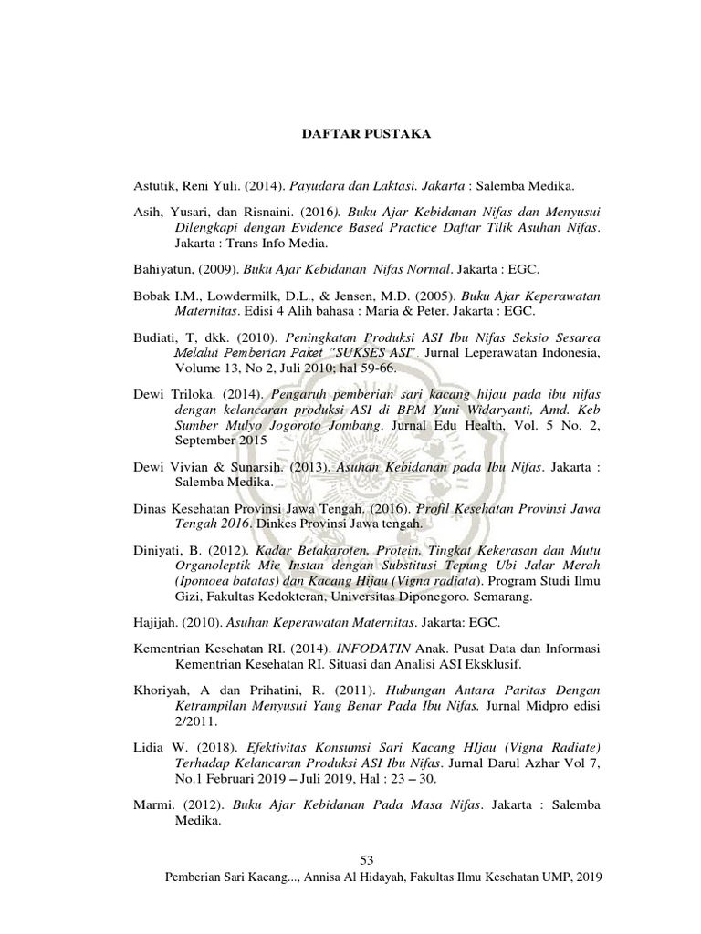 Annisa Al Hidayah Daftar Pustaka | PDF