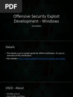 Offensive Security Exploit Development Windows - Overview