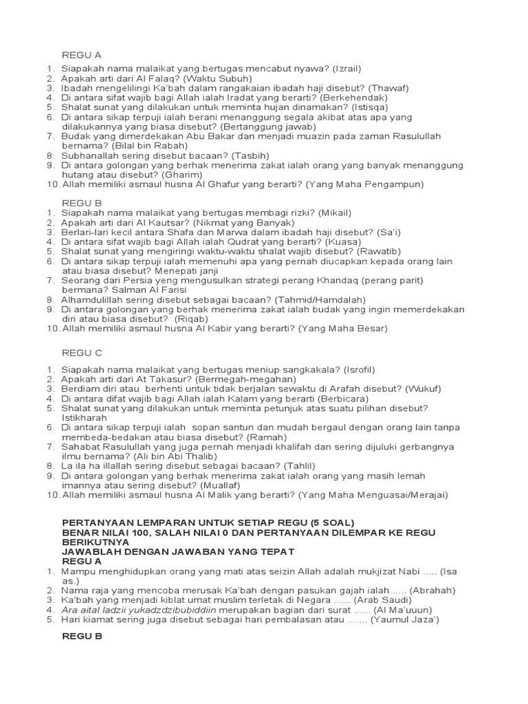 Regu A | PDF