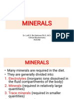 Minerals: Dr. Lotfi S. Bin Dahman Ph.D. M.D. Clinical Biochemistry Hucom