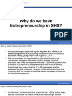 Why Entrepreneurship in SHS