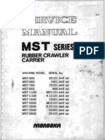 Morooka MST Series Rubber Crawler Carrier Service Manual