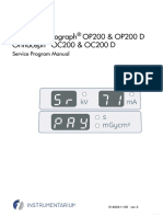 Orthopantomograph OP200 & OP200 D Orthoceph OC200 & OC200 D: Service Program Manual