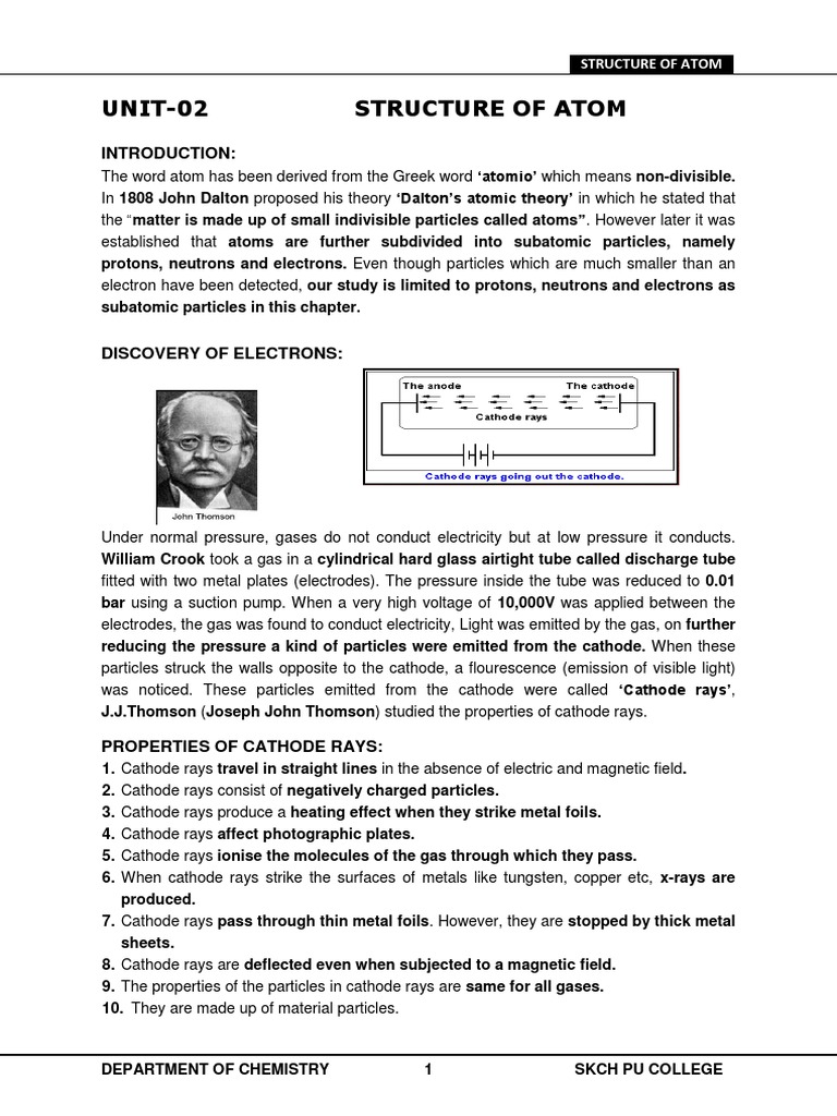 U-2StructureofAtom1 89626 | PDF | Emission Spectrum | Electromagnetic ...