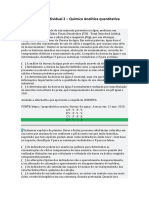 Avaliação Individual 1 e 2 - Quimica Analitica Quantitativa