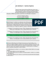 Avaliação Individual 1 - Química Orgânica