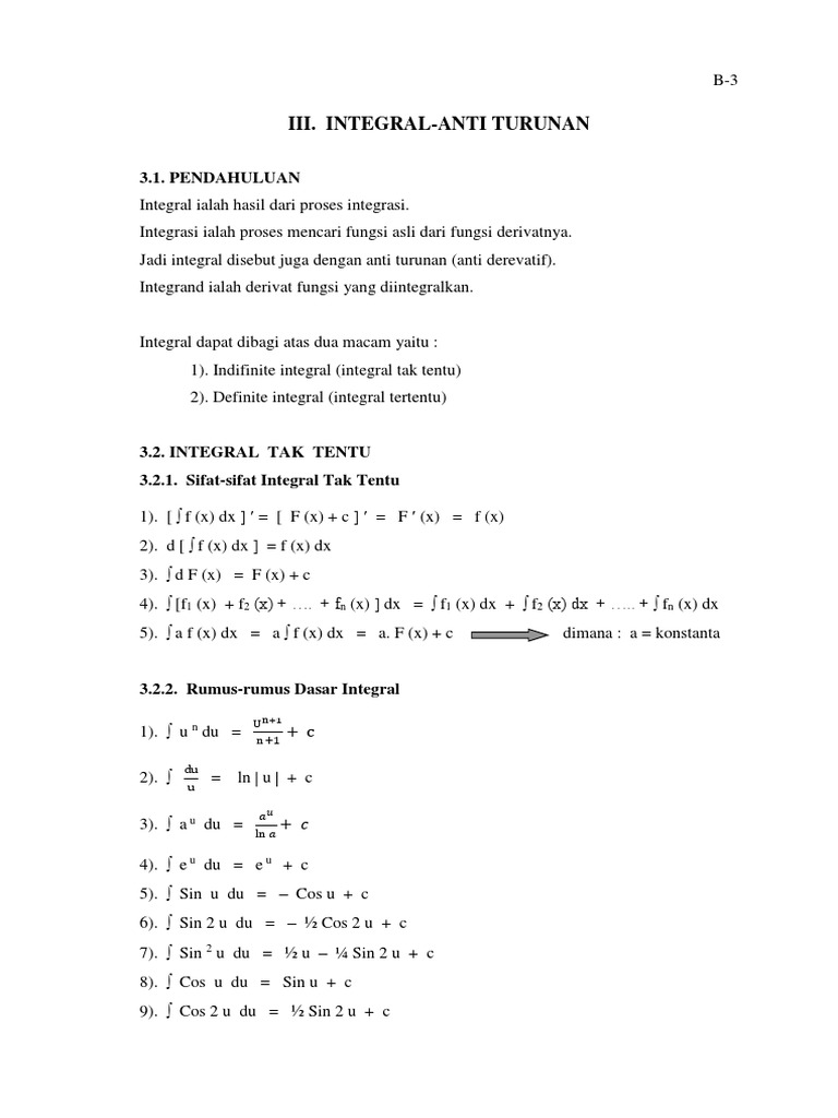 Integral dan Metode Pengintegrasian | PDF | Metode & Bahan Ajar