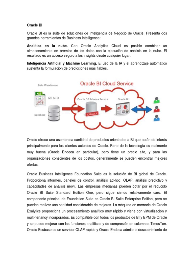 Oracle BI: Soluciones de Inteligencia Empresarial | PDF | Inteligencia ...