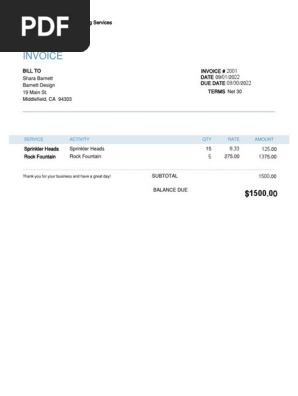 Invoice #2001