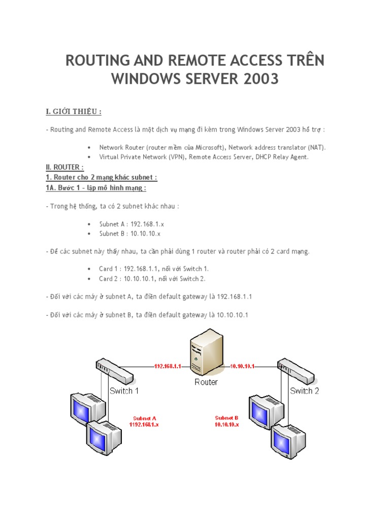 Routing and Remote Access Trên Windows Server | PDF