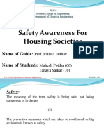Safety Awareness For Housing Societies: Name of Guide: Name of Students