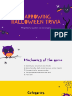 Violet and Orange Scary Spooky Illustrative Halloween Trivia Quiz Presentation