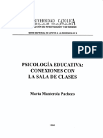 01. Psicología Educativa. Conexiones Con La Sala de Clases Autor Marta Manterola Pacheco