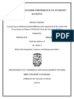 A Study On Customer Preference On Internet Banking: Noufal K K Mbaqbcm044