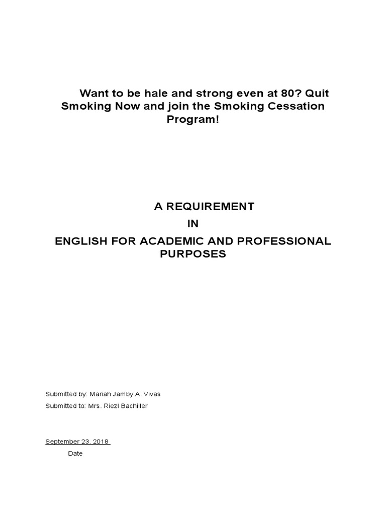 Want To Be Hale and Strong Even at 80? Quit Smoking Now and Join The