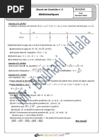 Devoir de Contrôle N°2 - Math - 2ème Sciences (2015-2016) Mr Bouhani Allala