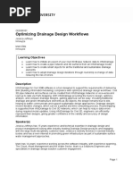 Optimizing Drainage Design Workflows: Learning Objectives