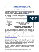 Comunicado Relación de Personas Aptas para Rendir El Segundo Examen de Suficiencia