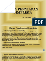 Cara Penyiapan Simplisia