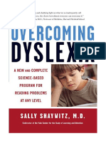 Overcoming Dyslexia: A New and Complete Science-Based Program For Reading Problems at Any Level - Sally Shaywitz