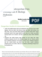 Analisis & Interpretasi Data Tentang Gizi & Ekologi Makanan