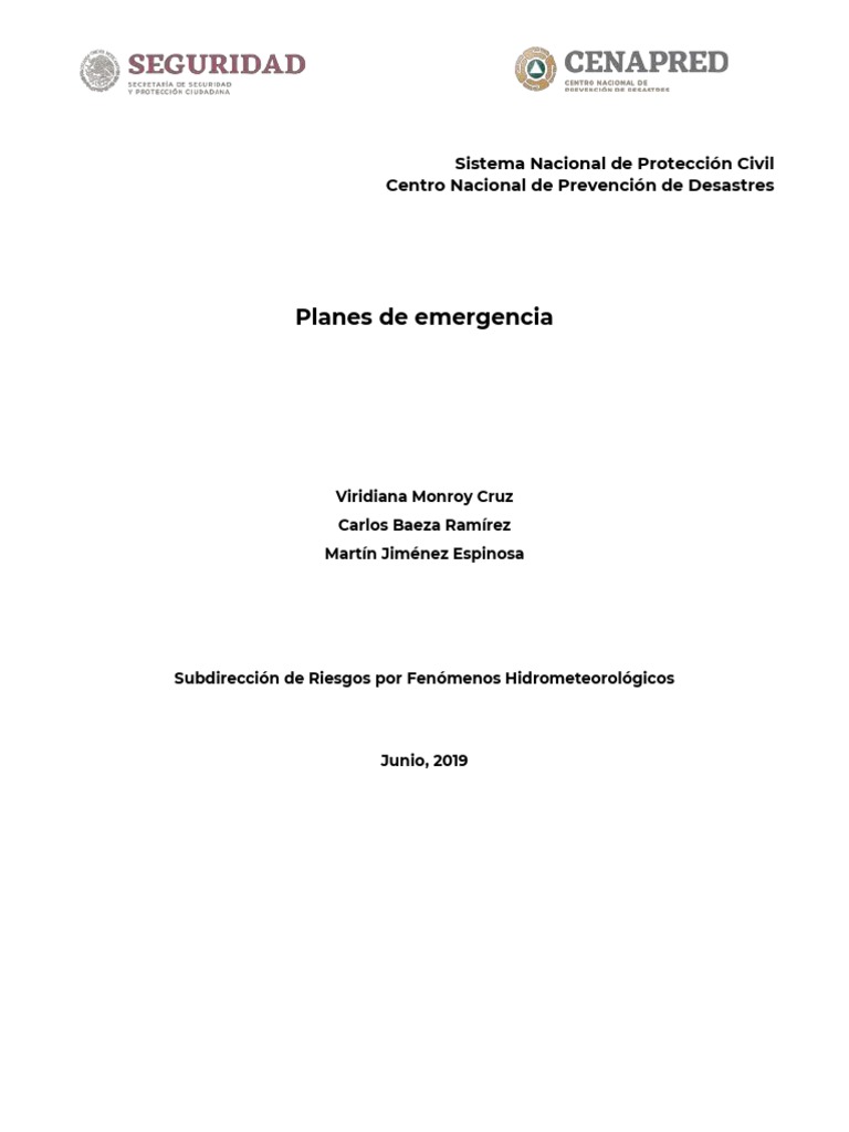 Planes de Emergencia en Protección Civil | PDF | Defensa Civil | Emergencia