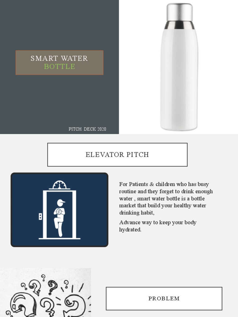 Smart Water Bottle Pitch Deck Slides | PDF
