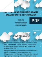 Hal - Hal Yang Dilarang Agama Dalam Praktik (KLP 10)